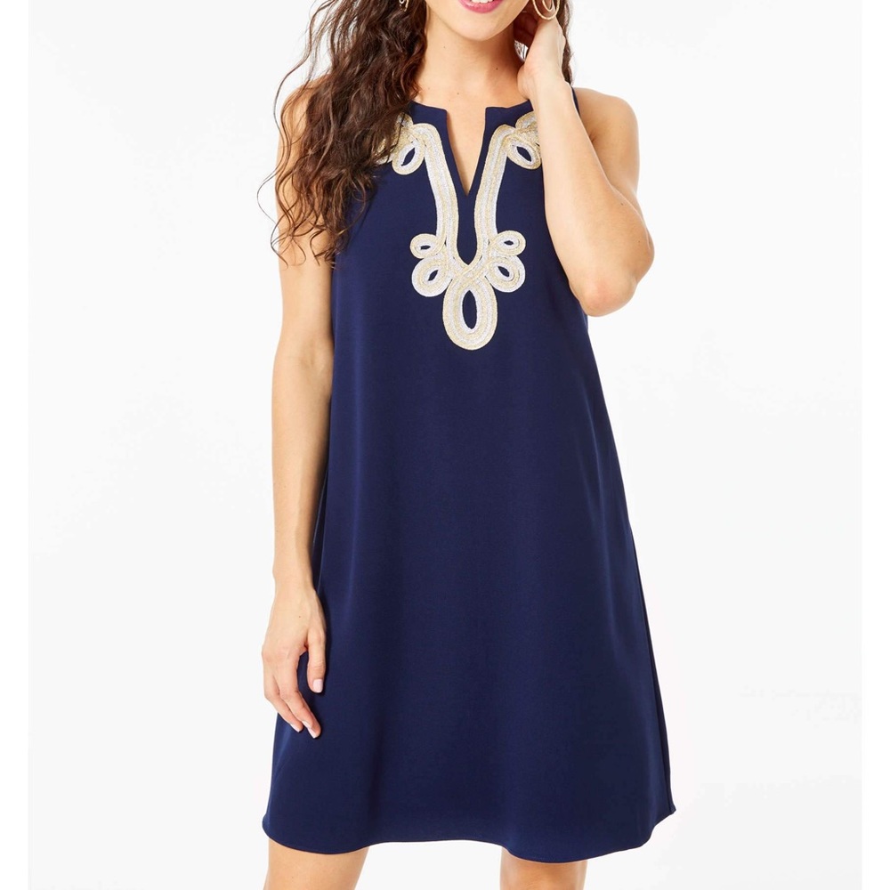Lilly Pulitzer 12 Cherlyn Soft Shift Dress - Navy